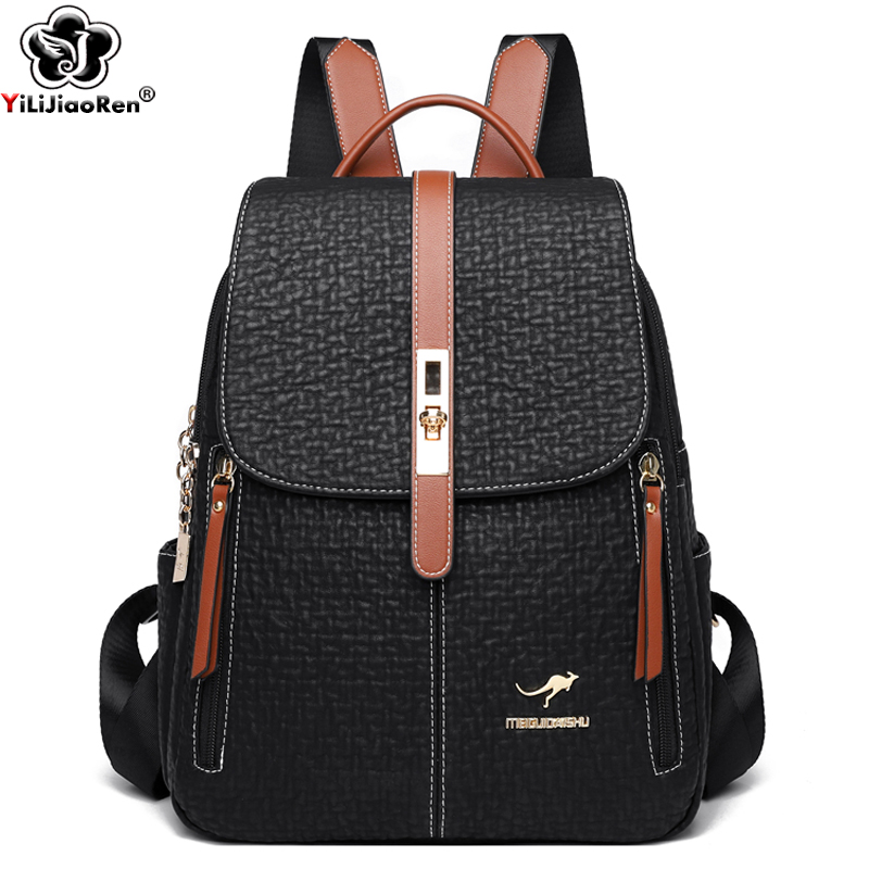 Travel Backpack Anti Theft - Moderugzakken Dames Hoge kwaliteit lederen rugzak