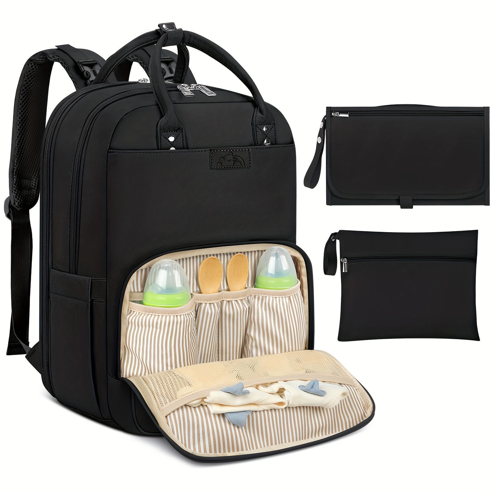 Backpack Diaper Bag - NEWHEY Luiertas Rugzak met draagbare aankleedkussen